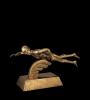 Gold Womens Swimming Signature Resin